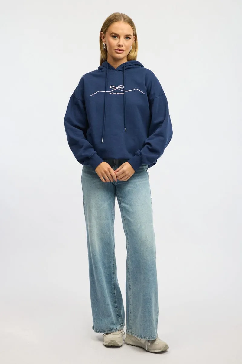 Blue Graphic Hoodie sold by Ally Fashion product image thumbnail 2