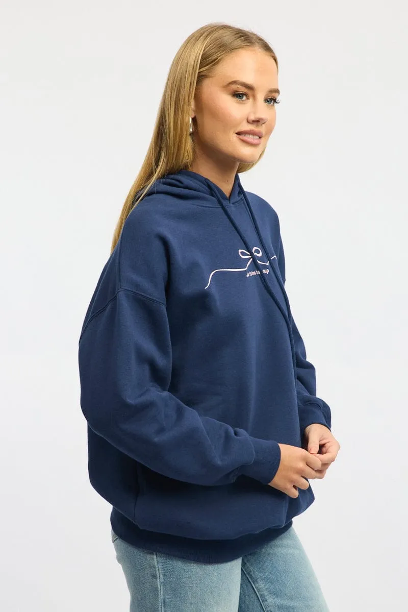 Blue Graphic Hoodie sold by Ally Fashion product image thumbnail 3