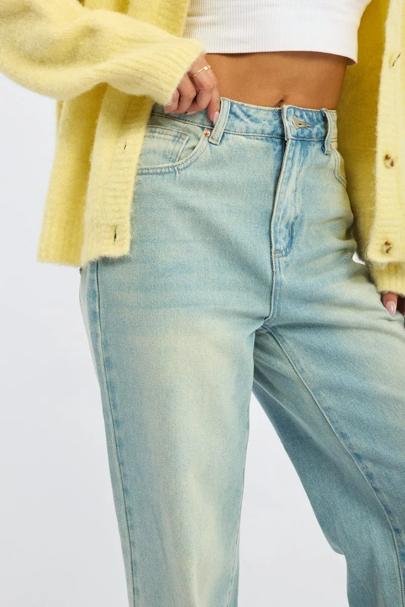Denim Wide Leg Jeans Mid Rise sold by Ally Fashion product image thumbnail 5