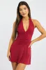 Red Halter Neck Mini Dress sold by Ally Fashion