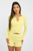 Yellow Knit Shorts sold by Ally Fashion