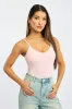 Pink Supersoft Bodysuit Sleeveless Bra Insert sold by Ally Fashion