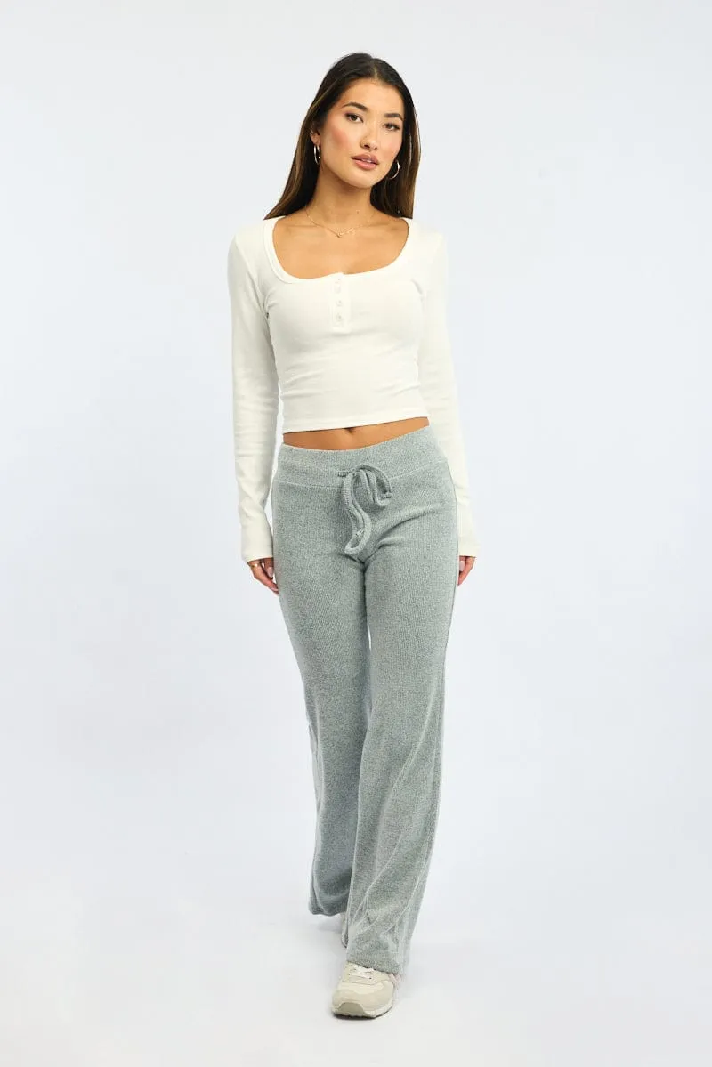 White Top Square Neck Long Sleeve sold by Ally Fashion product image thumbnail 3