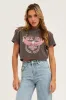 Grey Short Sleeve Graphic Crop Tee sold by Ally Fashion