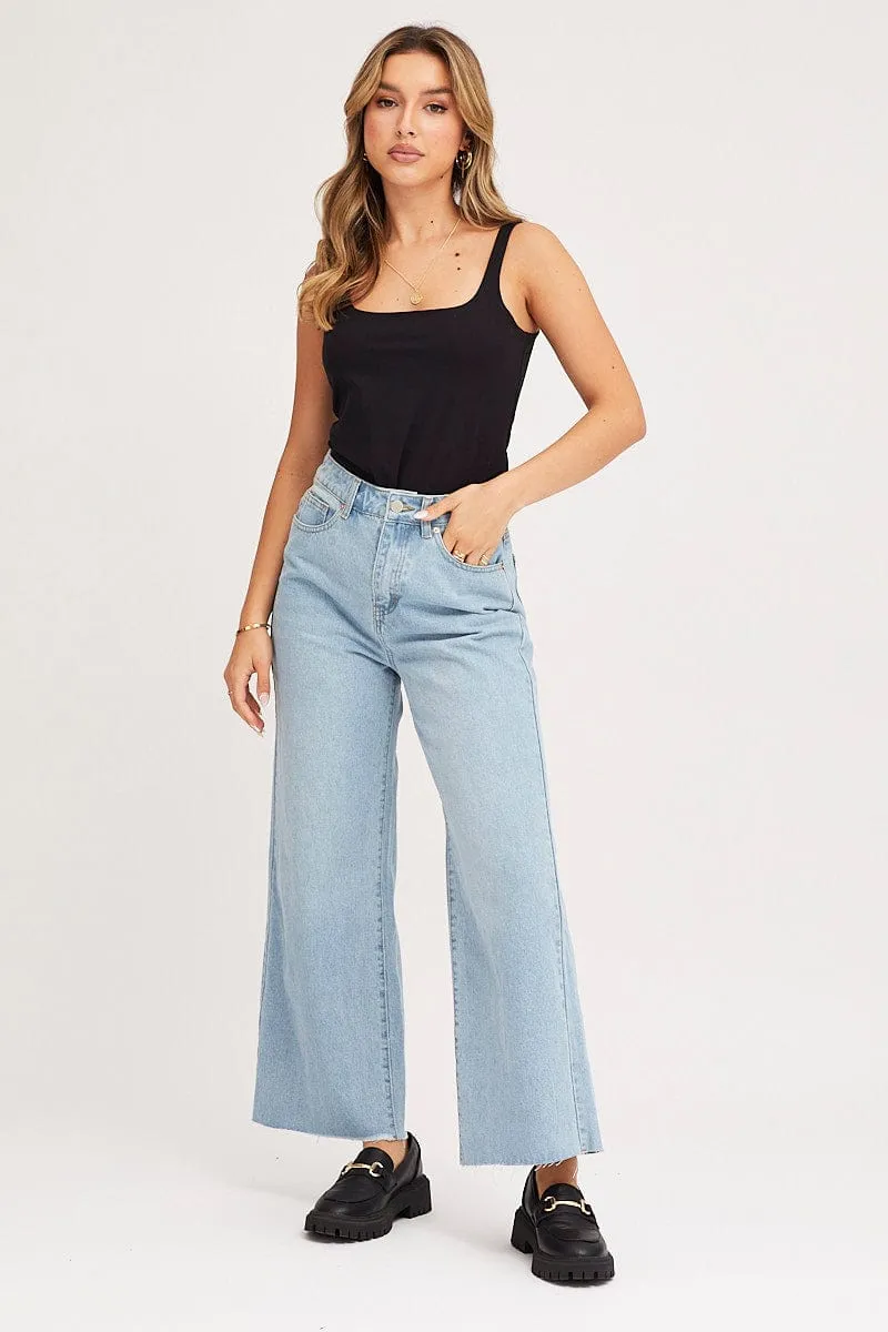 Black Tank Top Sleeveless Square Neck Cotton sold by Ally Fashion product image thumbnail 2