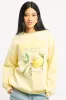 Yellow Graphic Sweater Long Sleeve sold by Ally Fashion