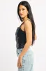 Black Faux Leather Vest sold by Ally Fashion