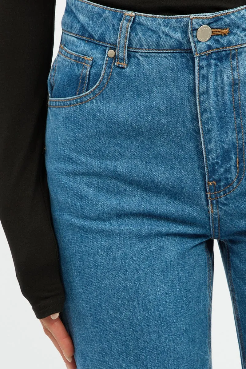 Denim Straight Jeans Cropped sold by Ally Fashion product image thumbnail 5