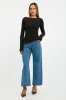 Denim Straight Jeans Cropped sold by Ally Fashion