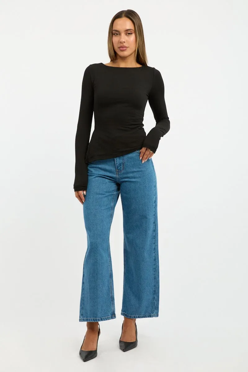 Denim Straight Jeans Cropped sold by Ally Fashion product image thumbnail 2