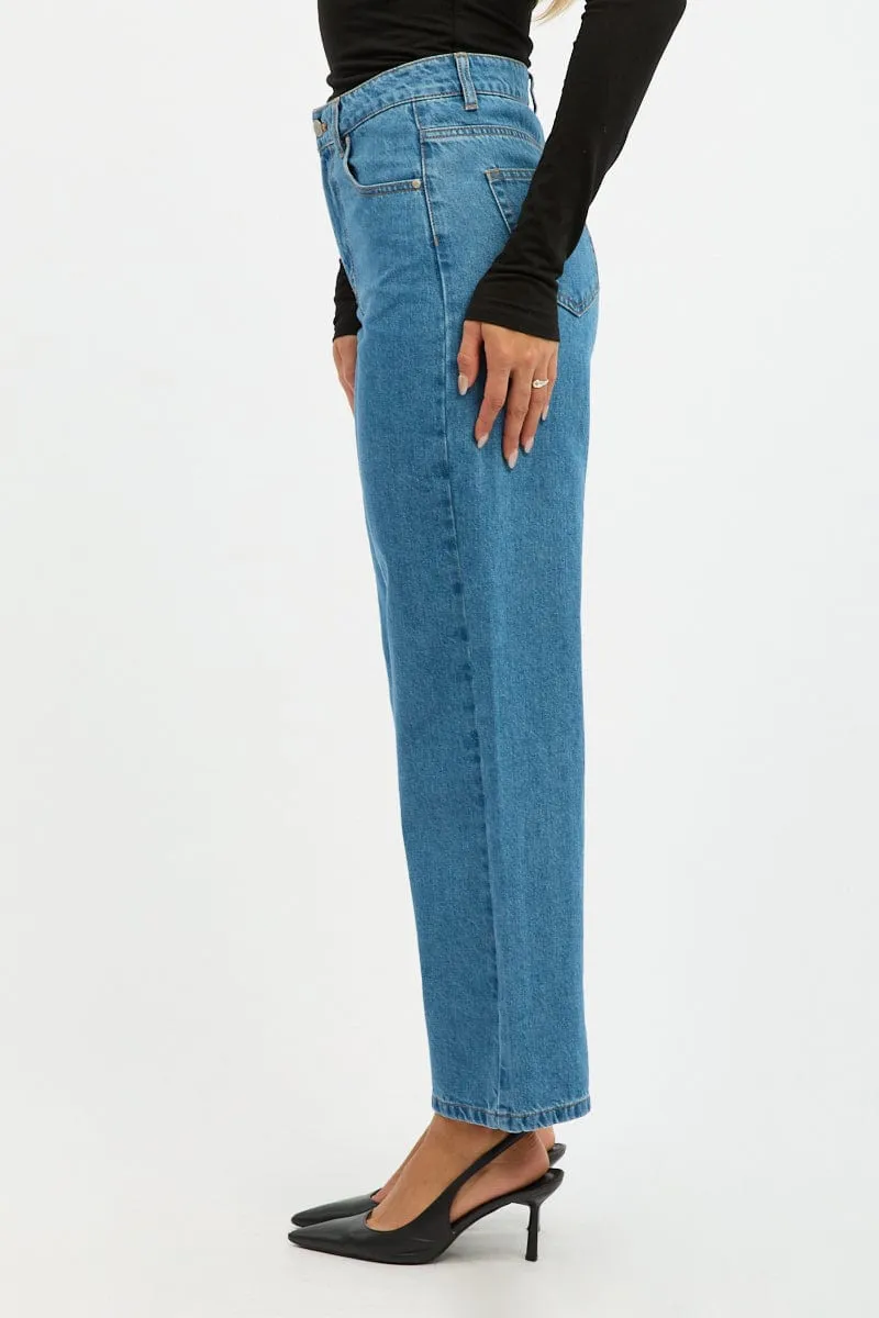 Denim Straight Jeans Cropped sold by Ally Fashion product image thumbnail 3