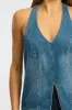 Denim Halter Top Sleeveless Tie Back sold by Ally Fashion