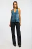 Denim Halter Top Sleeveless Tie Back sold by Ally Fashion