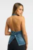 Denim Halter Top Sleeveless Tie Back sold by Ally Fashion