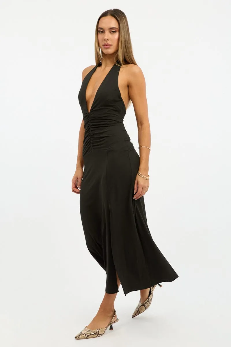 Black Halter Neck Midi Dress sold by Ally Fashion product image thumbnail 3