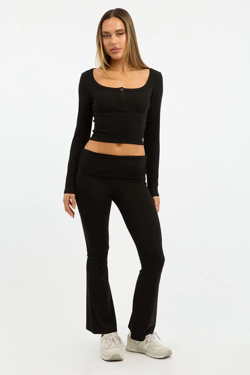 Black Top Square Neck Long Sleeve sold by Ally Fashion product image thumbnail 2