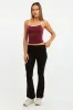 Red Singlet Top Contrast Binding Seamless sold by Ally Fashion