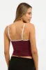 Red Singlet Top Contrast Binding Seamless sold by Ally Fashion