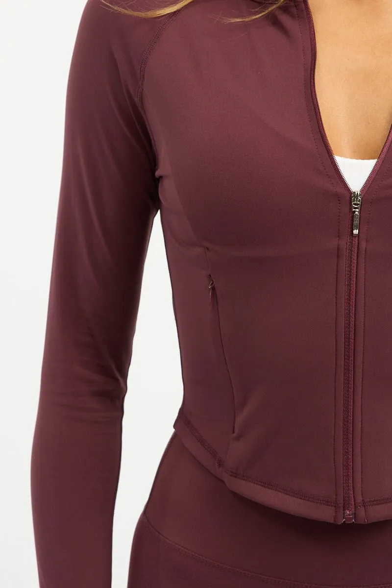 Red Active Jacket Long Sleeve sold by Ally Fashion product image thumbnail 5