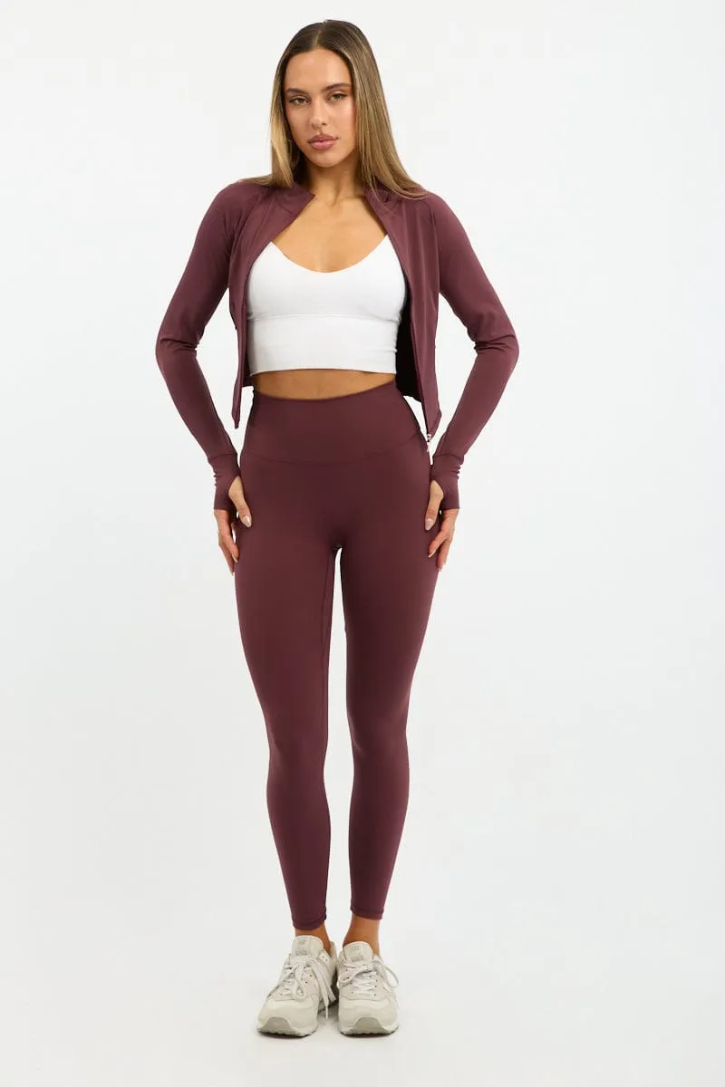 Red Active Jacket Long Sleeve sold by Ally Fashion product image thumbnail 2