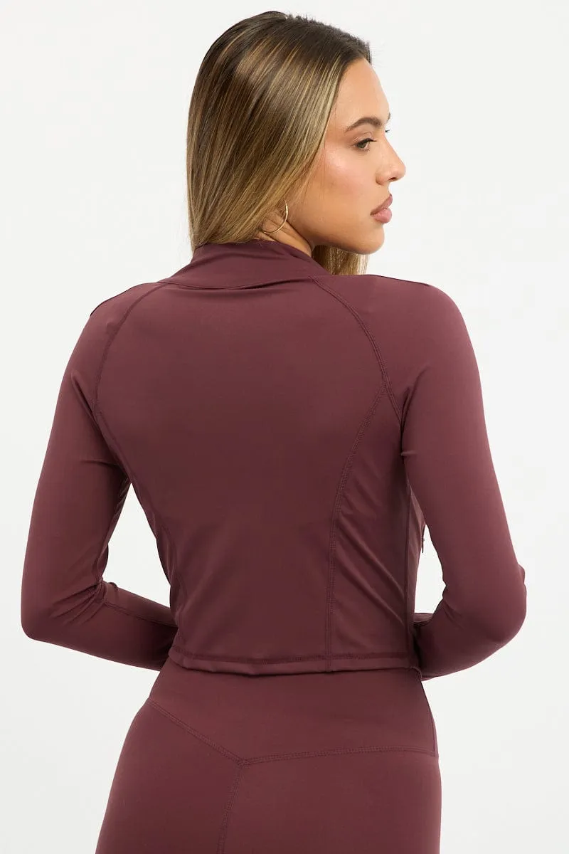 Red Active Jacket Long Sleeve sold by Ally Fashion product image thumbnail 4