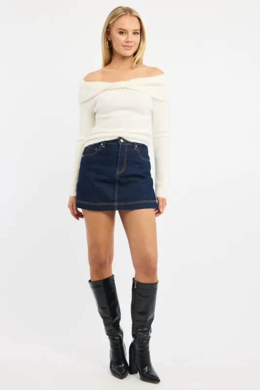 Denim Skorts Skirt High Rise sold by Ally Fashion