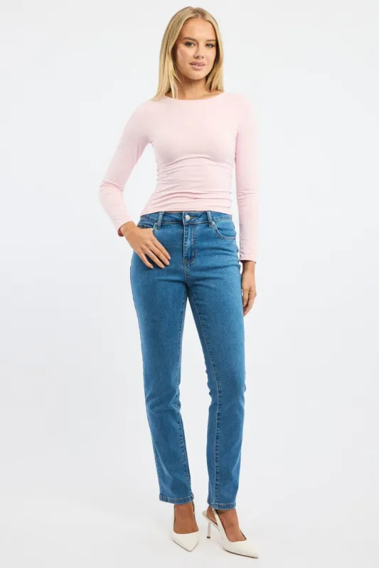 Denim Mom Jeans High Rise sold by Ally Fashion