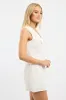 White Mini Dress Peter Pan Collar sold by Ally Fashion