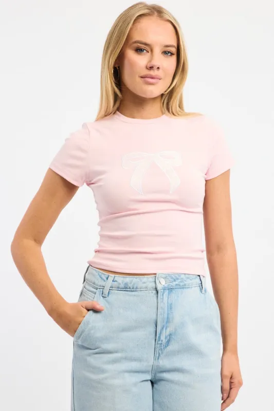 Pink Graphic Tee Short Sleeve sold by Ally Fashion