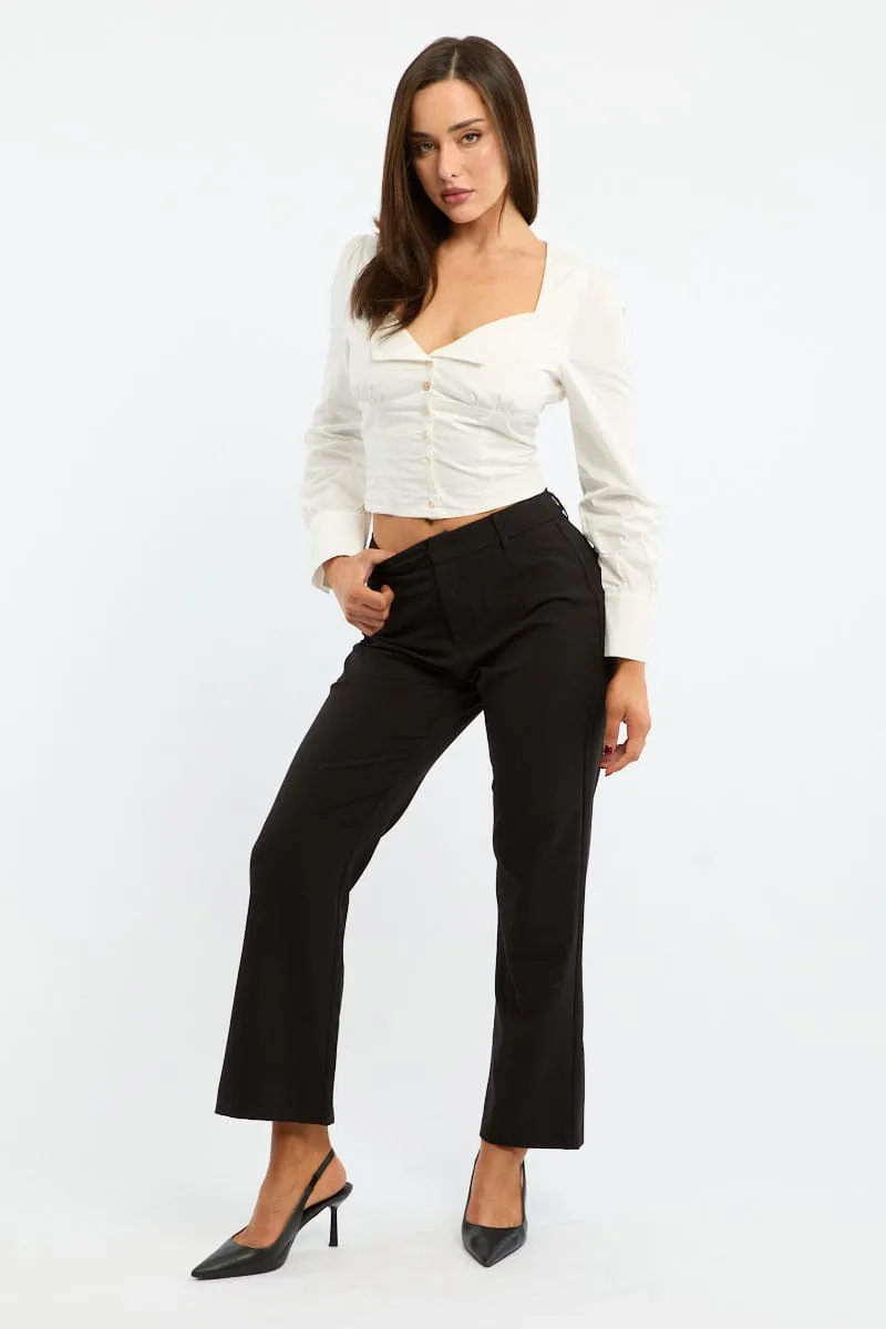 Black Cropped Pants sold by Ally Fashion product image thumbnail 2
