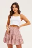 Print Elastic Waist Mini Skater Skirt sold by Ally Fashion