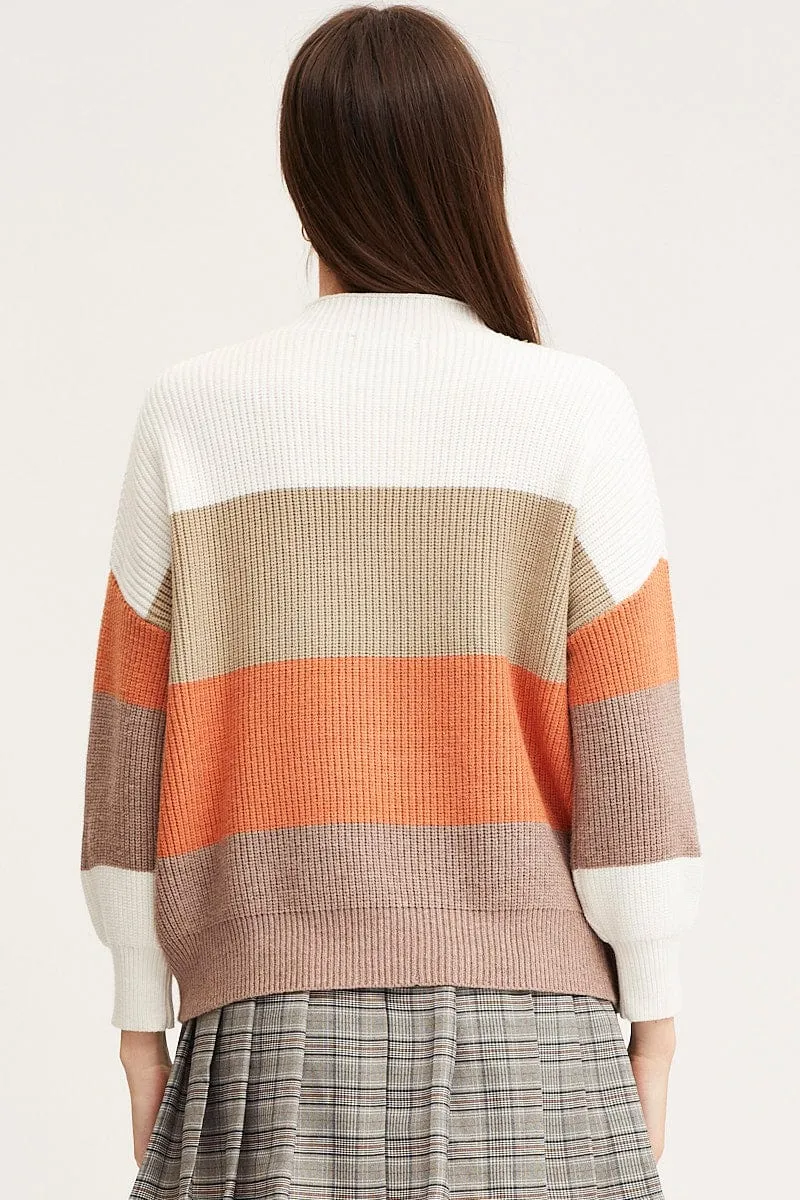 Stripe Knit Top Long Sleeve Colour Block sold by Ally Fashion product image thumbnail 5