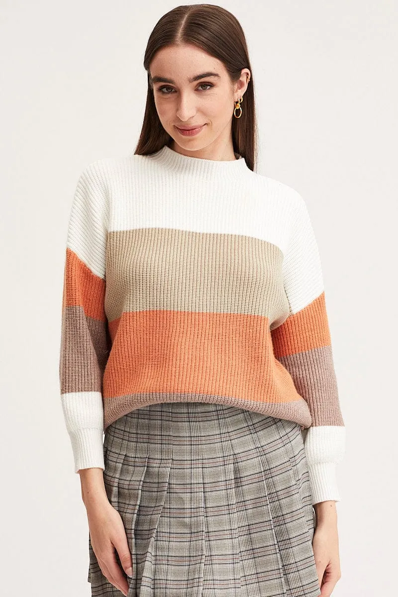Stripe Knit Top Long Sleeve Colour Block sold by Ally Fashion product image thumbnail 3