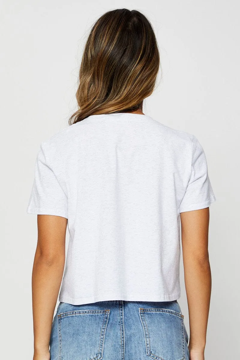 Grey Graphic T Shirt Short Sleeve sold by Ally Fashion product image thumbnail 5