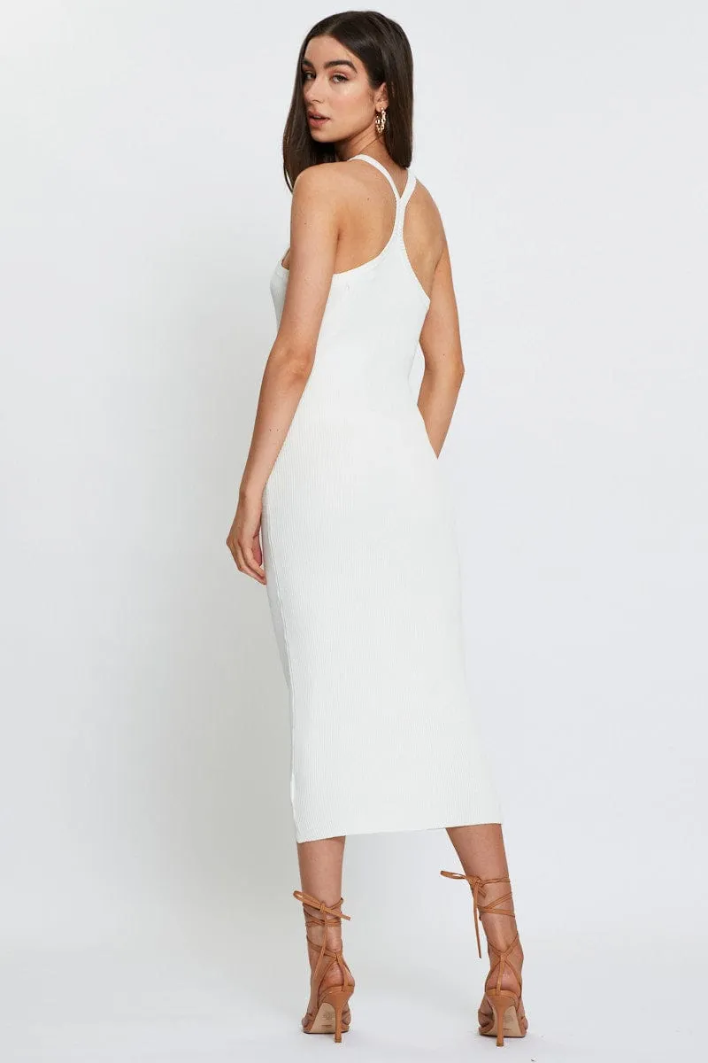 White Knit Dress Midi sold by Ally Fashion product image thumbnail 5