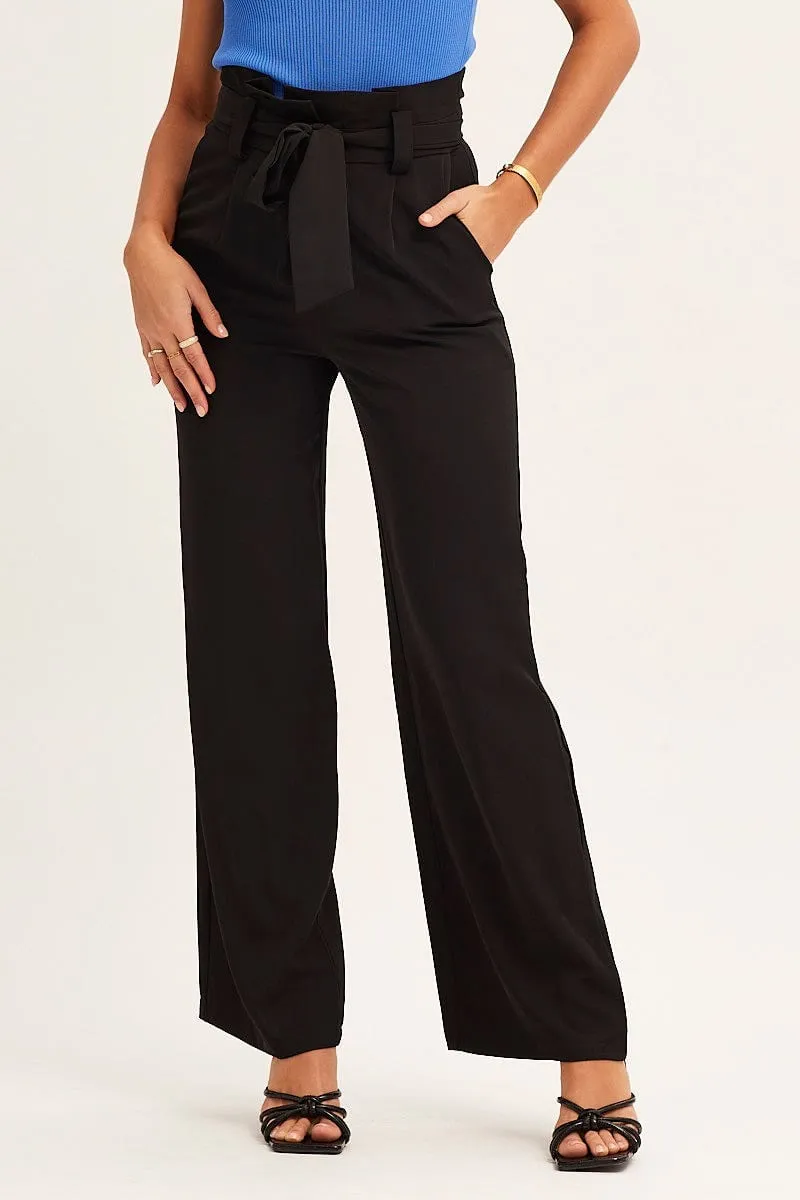 Black Paperbag Pants Wide Leg sold by Ally Fashion product image thumbnail 2