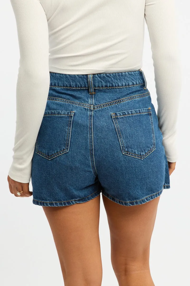 Denim Skorts High Rise sold by Ally Fashion product image thumbnail 4