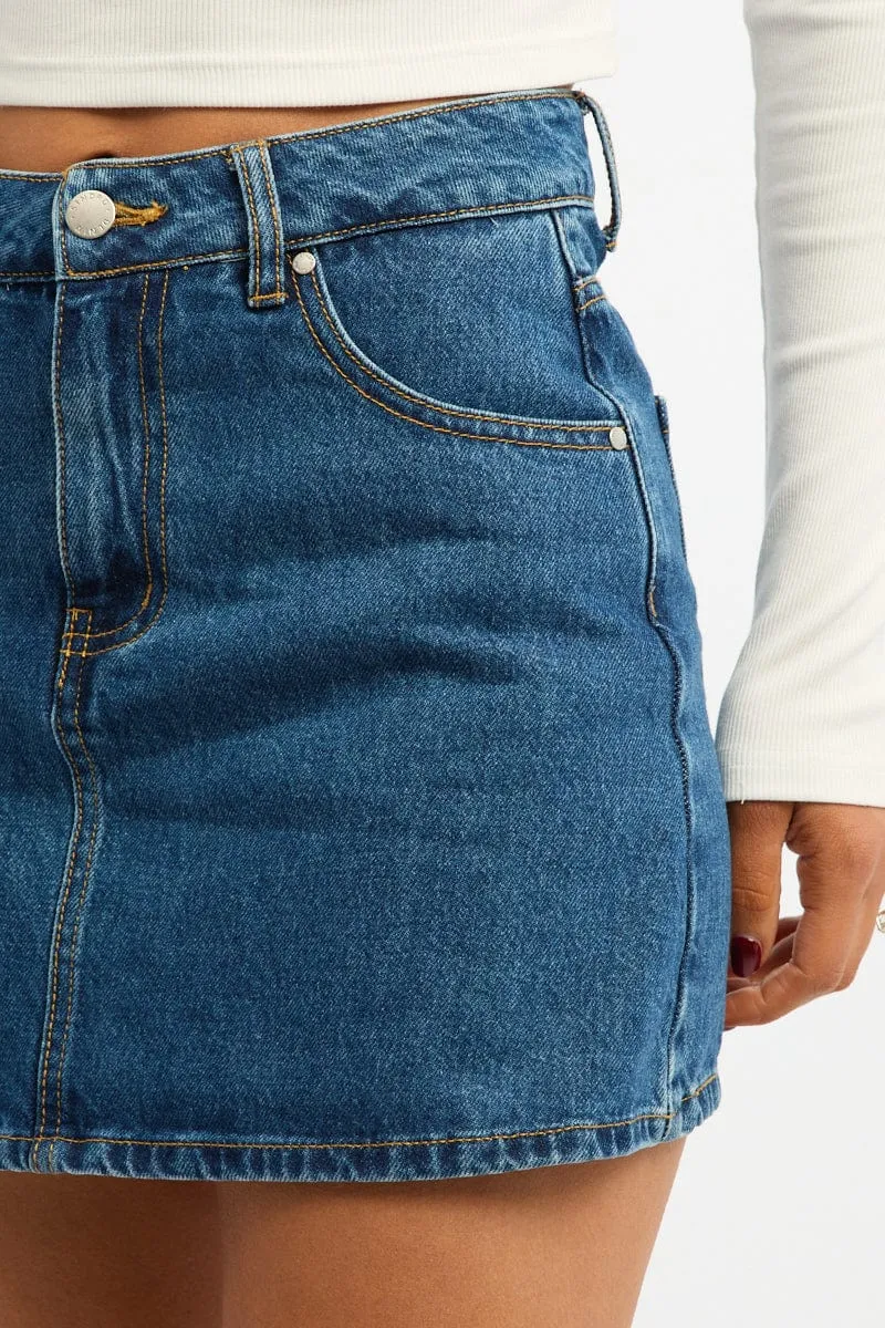 Denim Skorts High Rise sold by Ally Fashion product image thumbnail 5