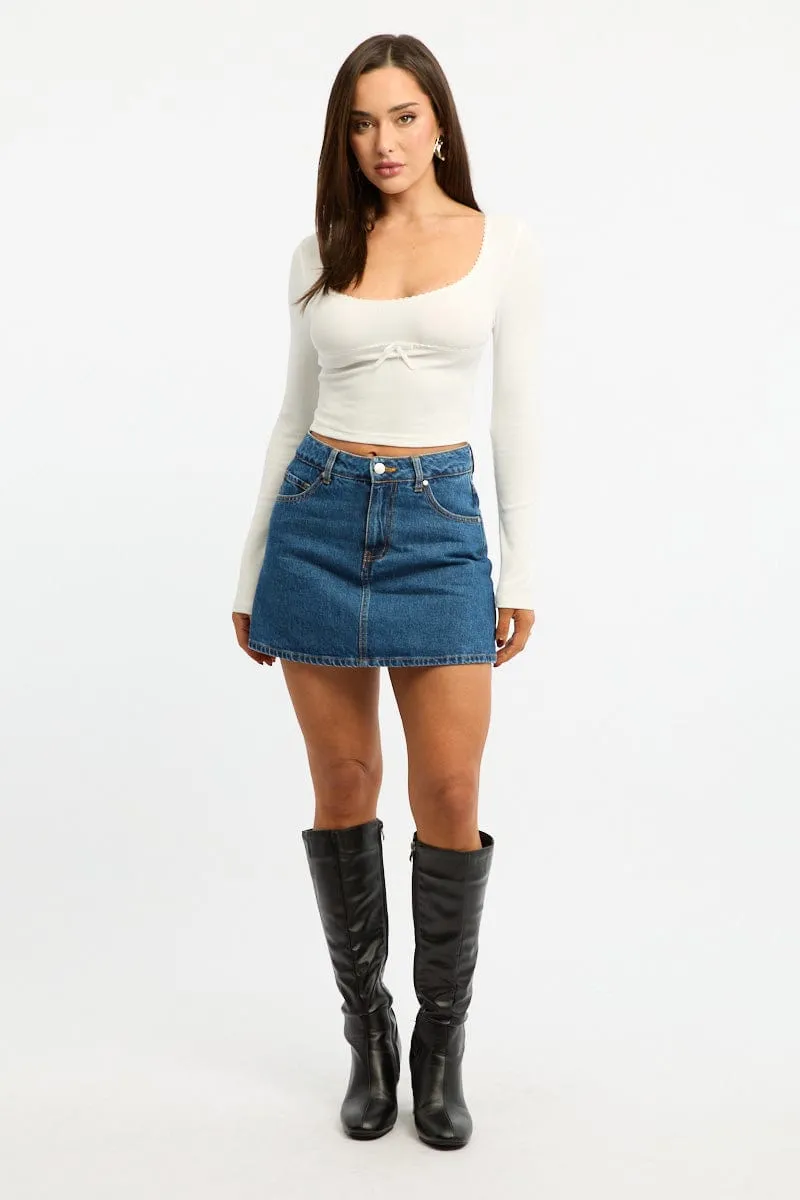 Denim Skorts High Rise sold by Ally Fashion product image thumbnail 2