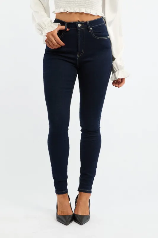 Denim Skinny Jeans High Rise sold by Ally Fashion