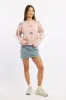 Pink Knit Top Long Sleeve Bow Trim sold by Ally Fashion