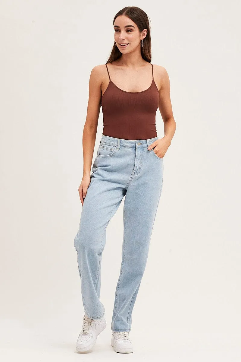 Brown Seamless Singlet Top sold by Ally Fashion product image thumbnail 2