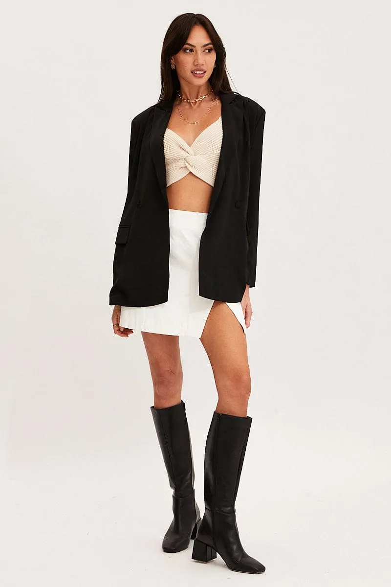 Black Oversized Jacket Long Sleeve sold by Ally Fashion product image thumbnail 2