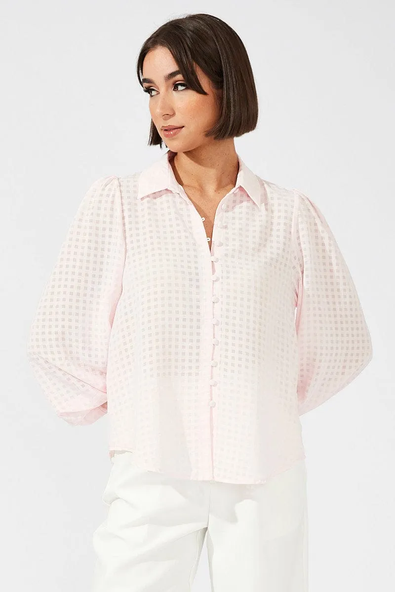 Pink Shirt Long Sleeve Texture sold by Ally Fashion product image thumbnail 3