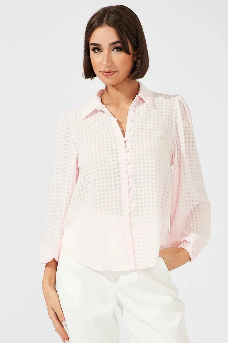 Pink Shirt Long Sleeve Texture sold by Ally Fashion