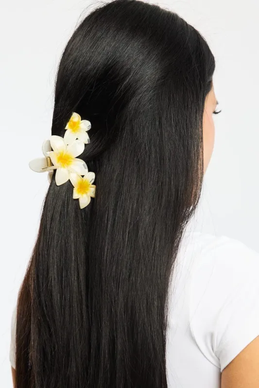 White Flower Claw Clip sold by Ally Fashion