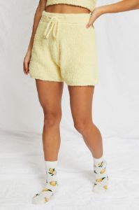 Yellow Fluffy Short sold by Ally Fashion