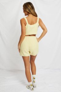 Yellow Fluffy Short sold by Ally Fashion