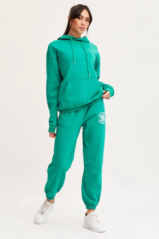 Green Track Pants High Rise sold by Ally Fashion
