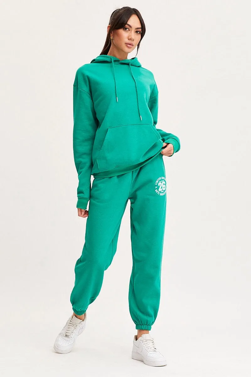 Green Track Pants High Rise sold by Ally Fashion
